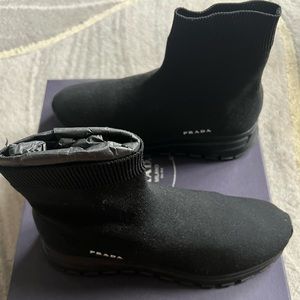 Prada Black Sock Sneaker